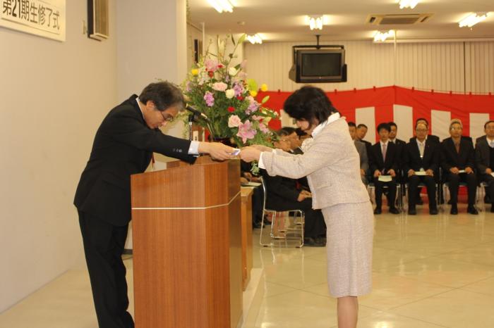 愛知県職業能力開発協会長賞　杉本　弥生　（安井管工業㈱）